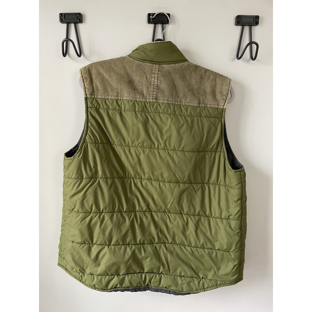 PRANA, Men’s Olive Green And Tan Sleeveless Puffer Best, Size Medium EUC - Picture 5 of 7